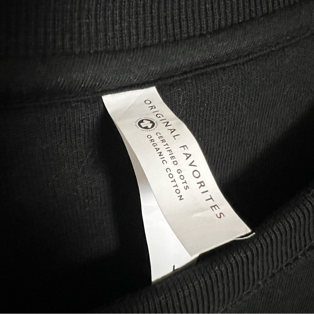 NEW Original Favorites Men’s Solid Black Crewneck Sweatshirt Size Large - Picture 3 of 9